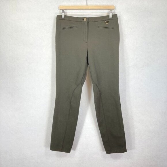 Talbots Dalton Equestrian Jodhpur Cropped Riding Pants Olive Green Size 6 - Picture 1 of 6